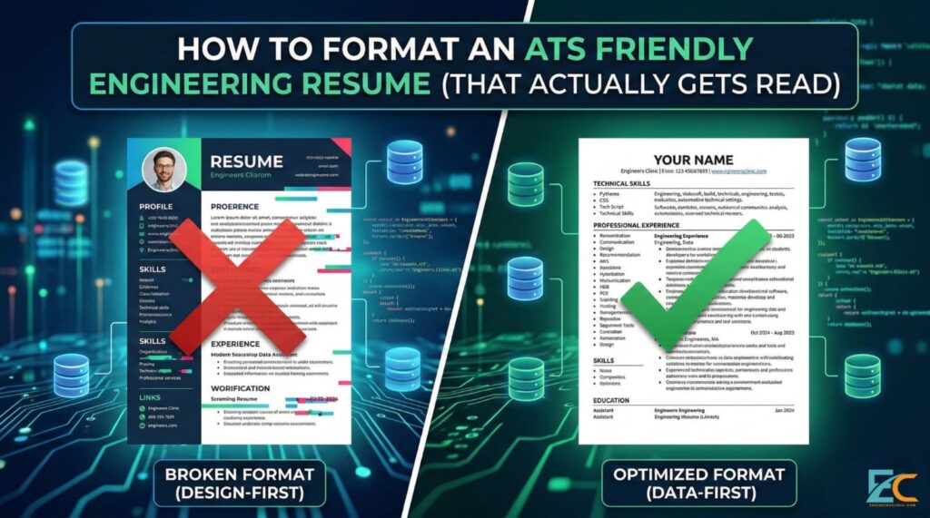 ATS friendly engineering resume comparison